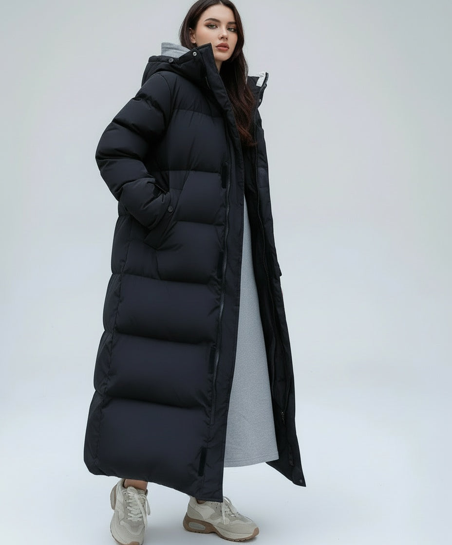 Long Hooded Winter Parka Jacket