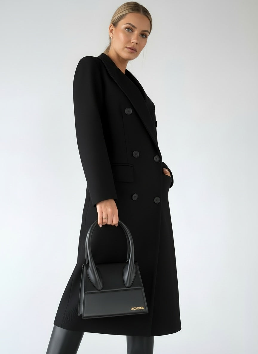 Double-Breasted Woolen Coat