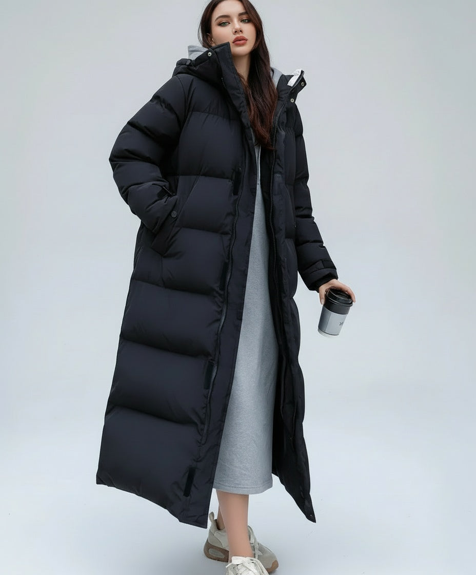 Long Hooded Winter Parka Jacket