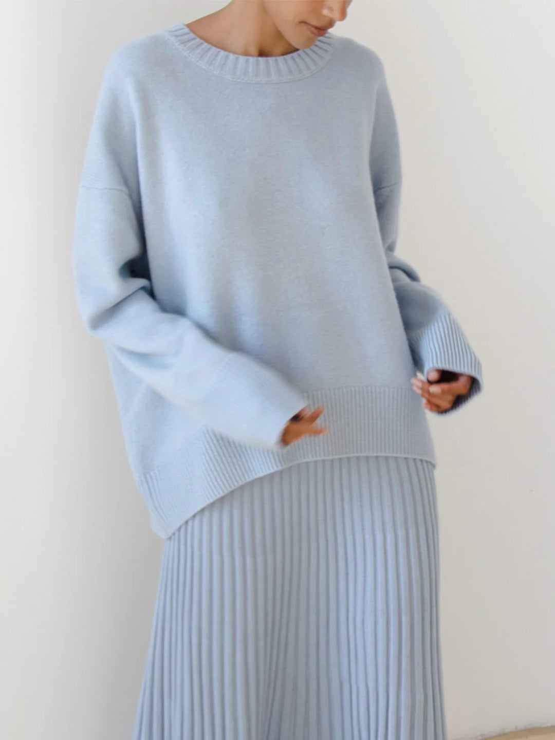 Oversized Knit O-Neck Sweater