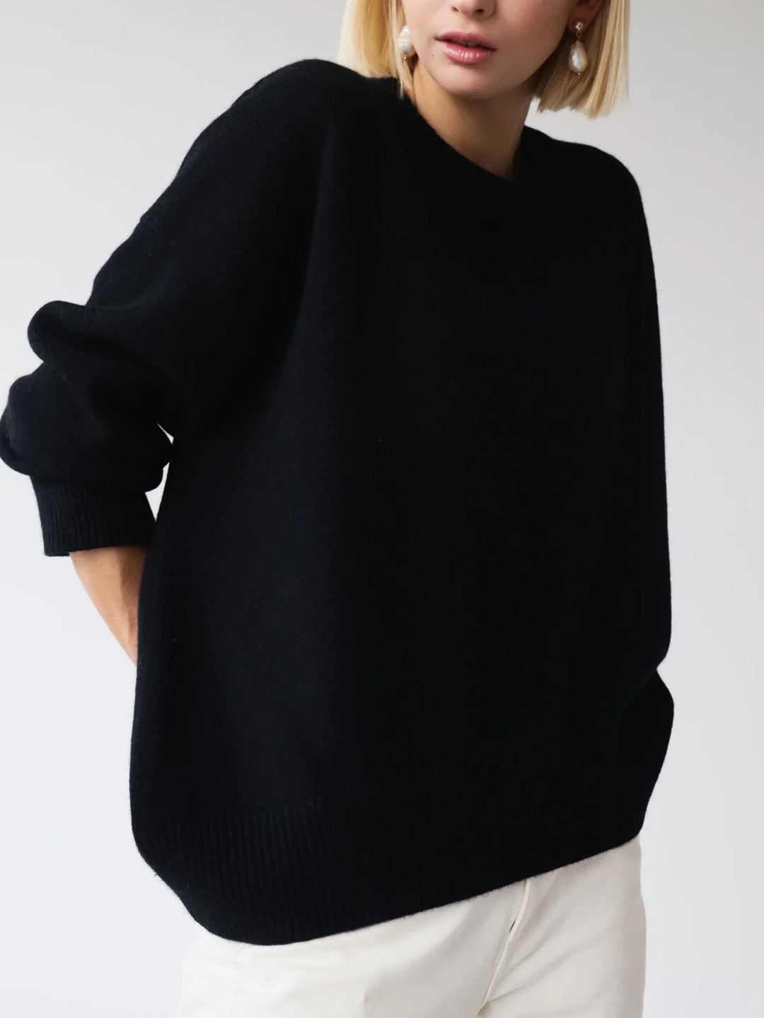 Oversized Knit O-Neck Sweater