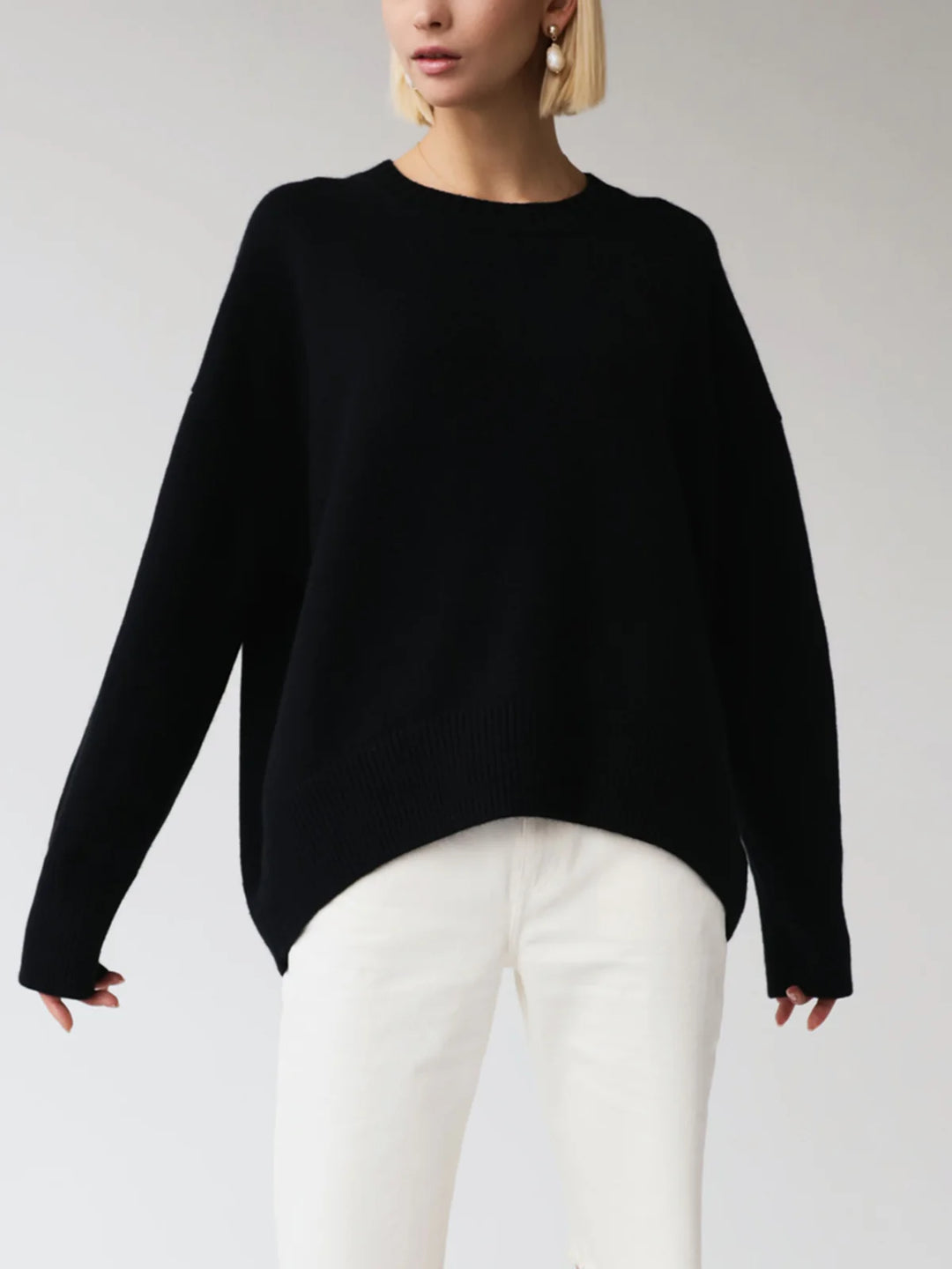 Oversized Knit O-Neck Sweater