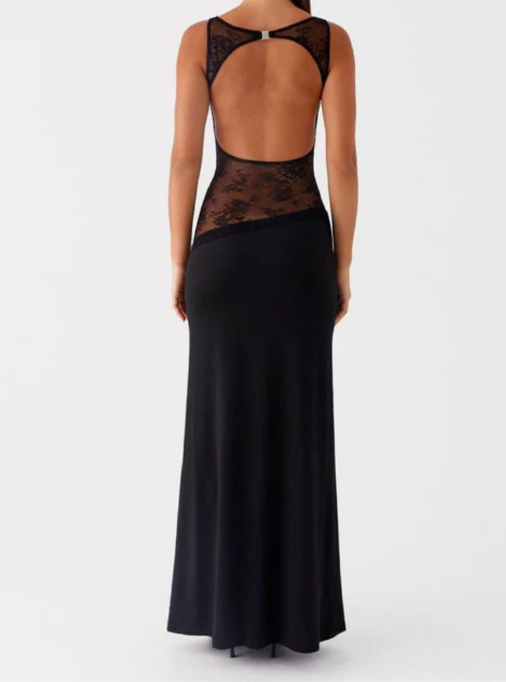 Low Waist Lace Maxi Dress