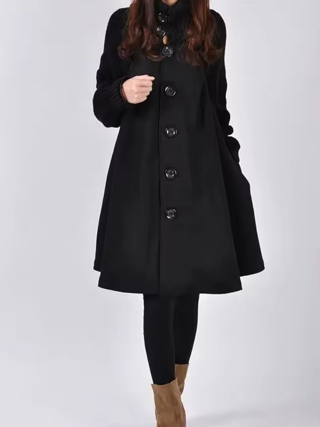 Loose Woolen Cloak-Style Winter Coat