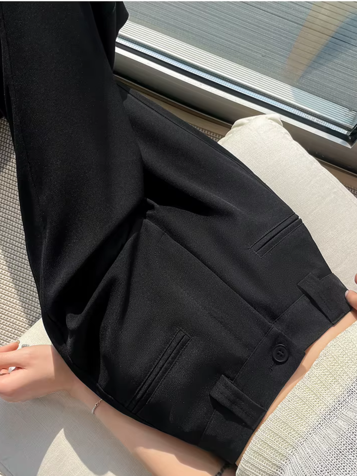 High-Waist Wide-Leg Office Pants