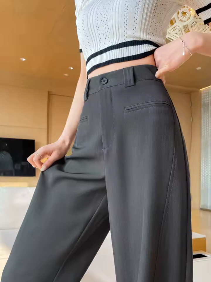High-Waist Wide-Leg Office Pants
