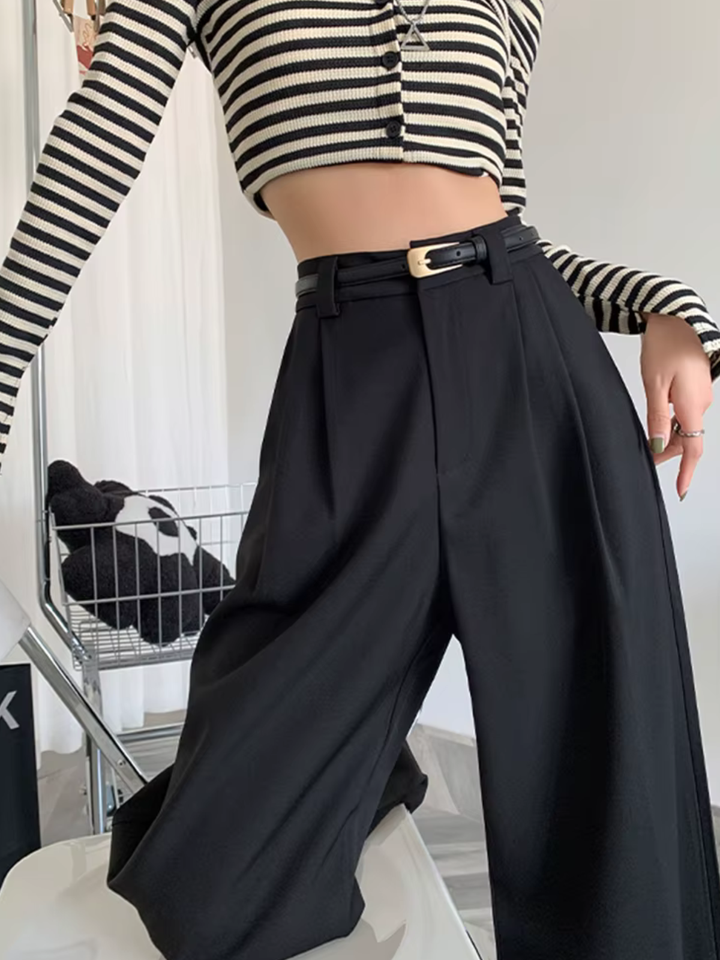 High-Waist Wide-Leg Suit Pants