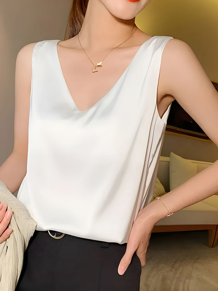 Sleeveless V-Neck Loose Cami Top