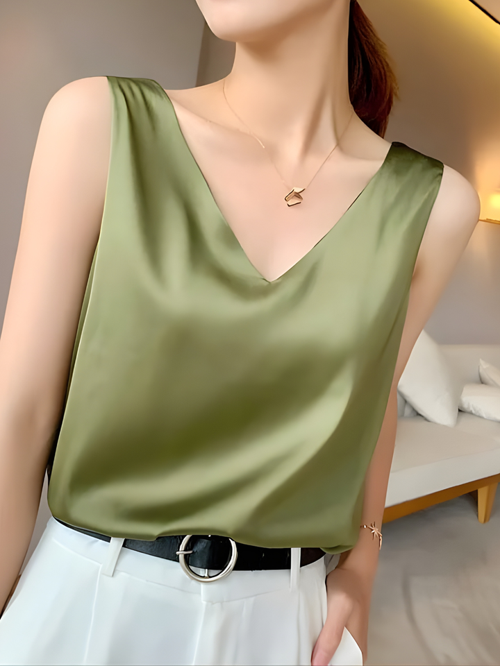 Sleeveless V-Neck Loose Cami Top