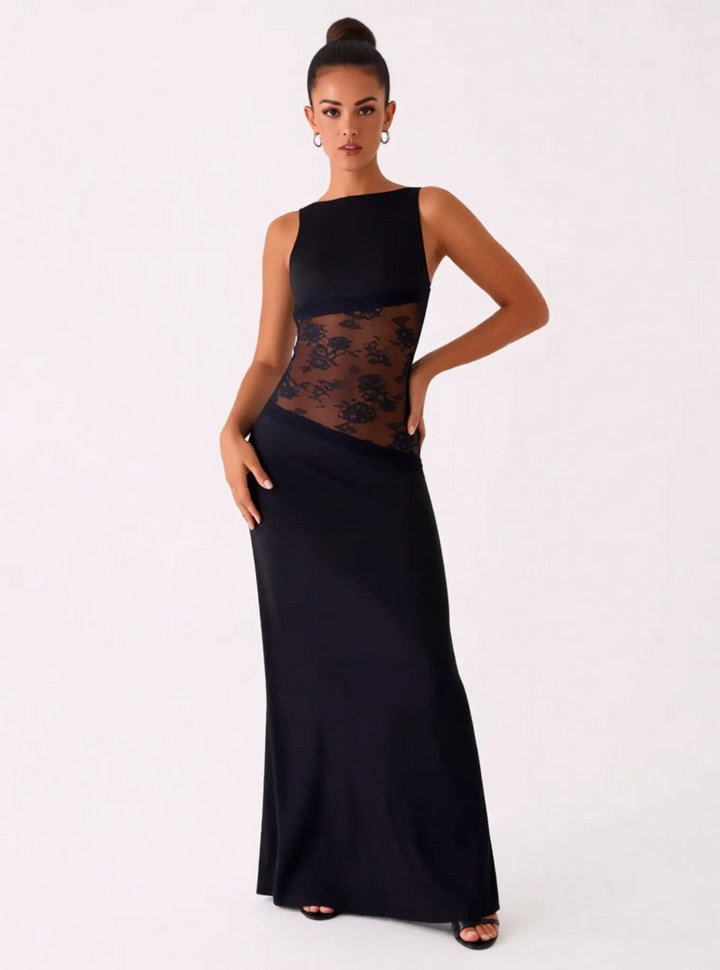 Low Waist Lace Maxi Dress
